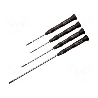 Kit: screwdrivers | Pcs: 4 | Phillips,slot | ESD