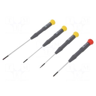 Kit: screwdrivers | precision | Phillips,slot | 4pcs.