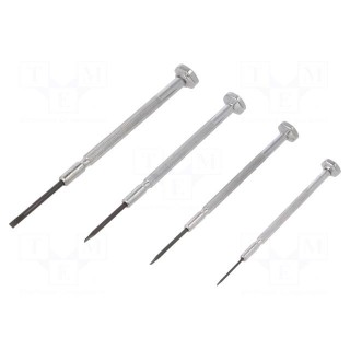 Kit: screwdrivers | Pcs: 4 | precision | slot