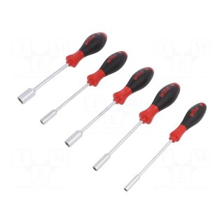 Kit: screwdrivers | 6-angles socket | SoftFinish® | 5pcs.