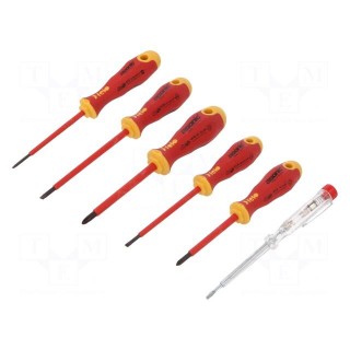 Kit: screwdrivers | insulated | 1kVAC | Phillips,slot | ERGONIC®