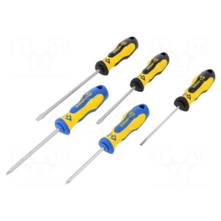 Kit: screwdrivers | Pozidriv®,slot | 5pcs.