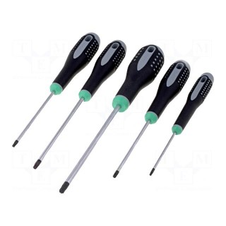 Kit: screwdrivers | Pcs: 5 | Torx | Kind of handle: Ergo