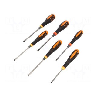 Kit: screwdrivers | Pcs: 6 | assisted with a key | Phillips,slot