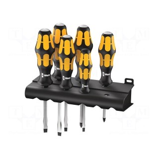 Kit: screwdrivers | for impact,assisted with a key | 6pcs.