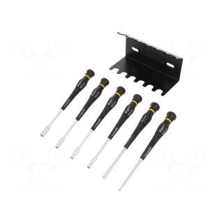 Kit: screwdrivers | 6-angles socket | ESD | 6pcs.