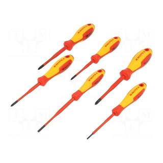 Kit: screwdrivers | Pcs: 6 | insulated | 1kVAC