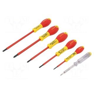 Kit: screwdrivers | insulated | 1kVAC | Phillips,slot | FATMAX® | 6pcs.
