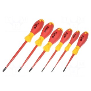 Kit: screwdrivers | insulated | 1kVAC | Pozidriv®,slot | SoftFinish®