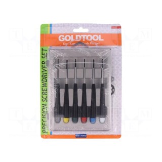 Kit: screwdrivers | Pcs: 6 | Phillips cross,precision,slot