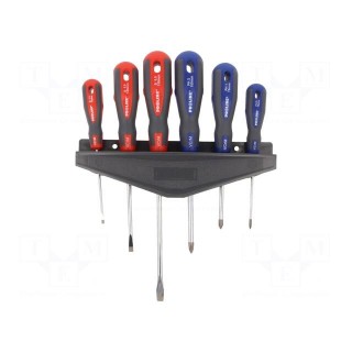 Kit: screwdrivers | Phillips,slot | Features: magnetic | Kit: holder