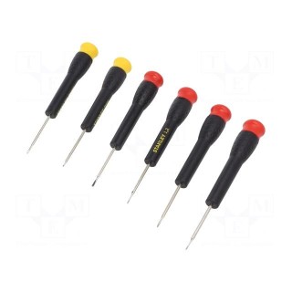 Kit: screwdrivers | precision | Phillips,slot | plastic box | 6pcs.