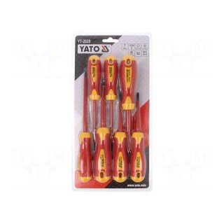 Kit: screwdrivers | Pcs: 7 | insulated | 1kVAC | Package: blister