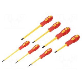 Kit: screwdrivers | insulated | 1kVAC | Phillips,slot | 7pcs.