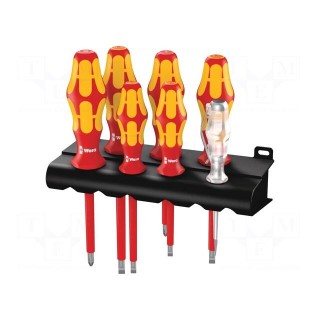 Kit: screwdrivers | Pcs: 7 | insulated | 1kVAC | Phillips,slot