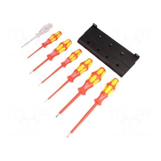 Kit: screwdrivers | Pcs: 7 | insulated | 1kVAC | Pozidriv®,slot
