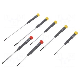 Kit: screwdrivers | Pcs: 7 | precision | Phillips,slot