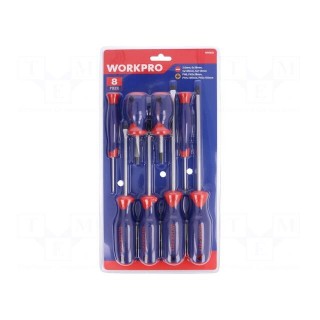 Kit: screwdrivers | Pcs: 8 | Phillips,slot