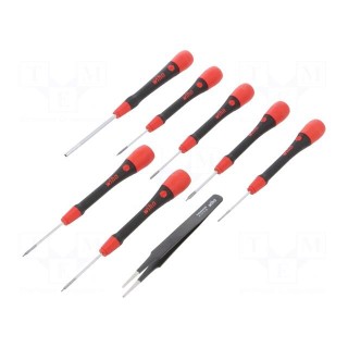 Kit: screwdrivers | Pcs: 8 | The set contains: tweezer | precision