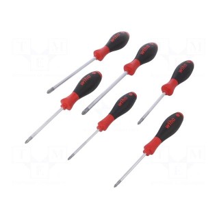 Kit: screwdrivers | Pcs: 6 | Phillips,Pozidriv® | Series: SoftFinish®