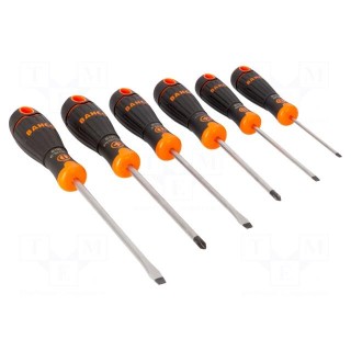 Kit: screwdrivers | Phillips,slot | BahcoFit | 6pcs.