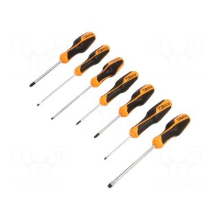 Kit: screwdrivers | Phillips,slot | BETAGRIP | 7pcs.