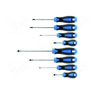 Kit: screwdrivers | Phillips,slot | Features: magnetic | 8pcs.