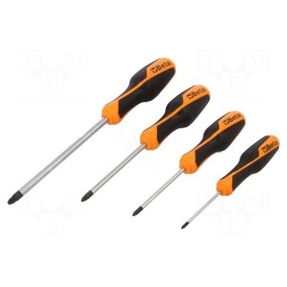 Kit: screwdrivers | Pozidriv® | Size: PZ0,PZ1,PZ2,PZ3 | BETAGRIP
