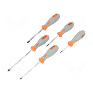 Kit: screwdrivers | Pozidriv®,slot | Size: PZ0,PZ1,PZ2,SL 4,SL 5