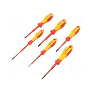 Kit: screwdrivers | Pcs: 6 | insulated | 1kVAC