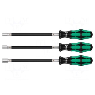 Kit: screwdrivers | with flexible shaft | 6-angles socket | 3pcs.