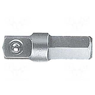Adapter | Overall len: 30mm | Mounting: 1/4" (C6,3mm),3/8" square