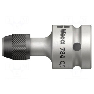 Adapter | Overall len: 50mm | Mounting: 1/2" square,1/4" (C6,3mm)