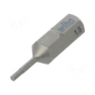 Screwdriver bit | Allen hex key | HEX 1,5mm | Overall len: 25mm