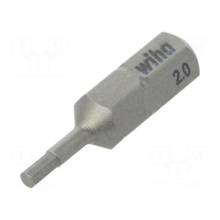 Screwdriver bit | Allen hex key | HEX 2mm | Overall len: 25mm