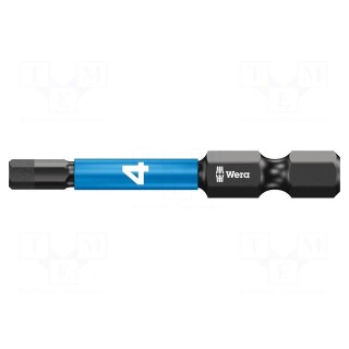 Screwdriver bit | hex key | HEX 4mm | Overall len: 50mm