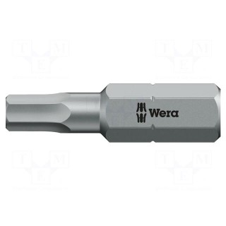 Screwdriver bit | Allen hex key | HEX 7mm | Overall len: 25mm