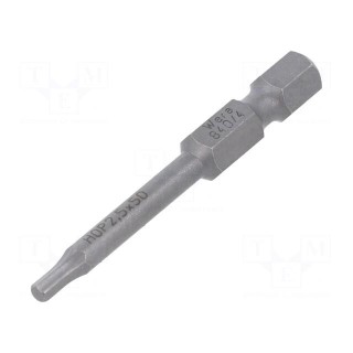 Screwdriver bit | hex key | HEX 2,5mm | Overall len: 50mm
