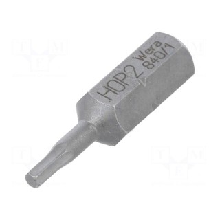 Screwdriver bit | Allen hex key | HEX 2mm | Overall len: 25mm