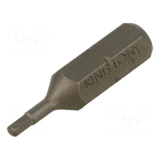 Screwdriver bit | hex key | HEX 2mm | Overall len: 25mm