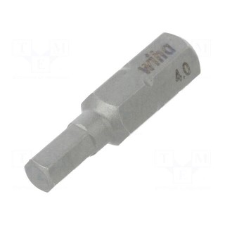 Screwdriver bit | Allen hex key | HEX 4mm | Overall len: 25mm