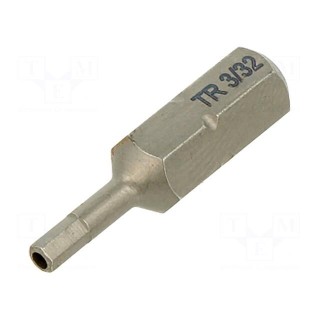 Screwdriver bit | hex key with protection | TR 3/32" | STANDARD