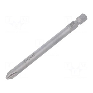 Screwdriver bit | Phillips | PH2 | Overall len: 89mm