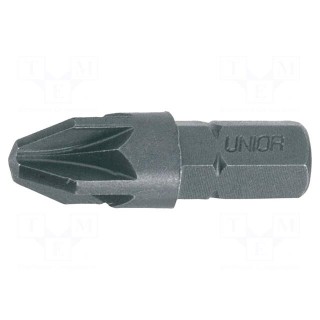 Screwdriver bit | Pozidriv® | PZ1 | Overall len: 25mm | 3pcs.