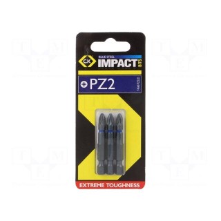 Screwdriver bit | Pozidriv® | PZ2 | Overall len: 50mm | 3pcs | Torsion