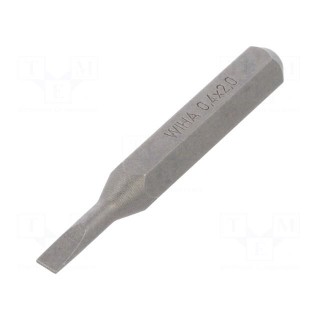 Screwdriver bit | slot | 2,0x0,4mm | Overall len: 28mm | Series: MICRO