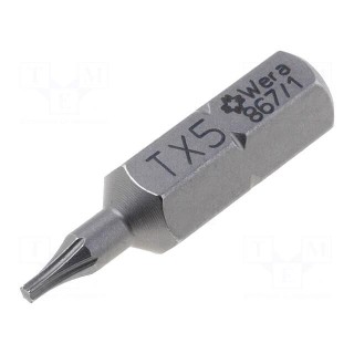 Screwdriver bit | Torx® | TX05 | Overall len: 25mm