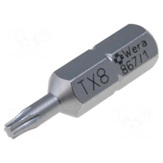 Screwdriver bit | Torx® | TX08 | Overall len: 25mm