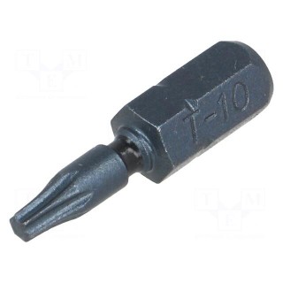 Screwdriver bit | Torx® | TX10 | Overall len: 25mm | Torsion