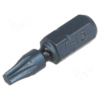Screwdriver bit | Torx® | TX15 | Overall len: 25mm | Torsion